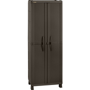 Rimax Resin Patio Utility Wicker Cabinet, Brown 11592